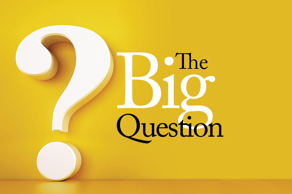 Illustration of "The Big Question" headline