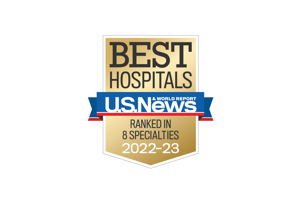 Badge for U.S. News & World Report best hospitals award